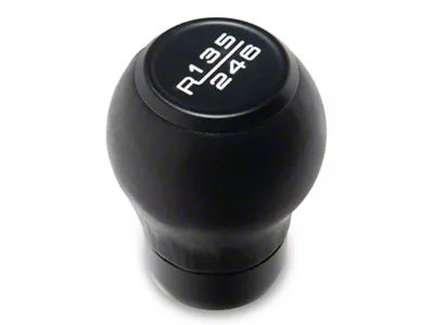 SpeedForm 6-Speed Leather Shift Knob; Black (24-25 Mustang GT, Dark Horse)