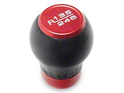 SpeedForm 6-Speed Leather Shift Knob; Red (24-25 Mustang GT, Dark Horse)