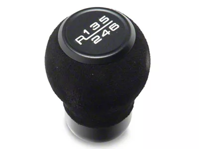 SpeedForm 6-Speed Suede Shift Knob; Black (24-25 Mustang GT, Dark Horse)