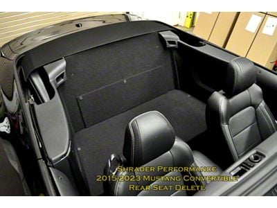 SpeedForm Rear Seat Delete; Black (15-23 Mustang Convertible)