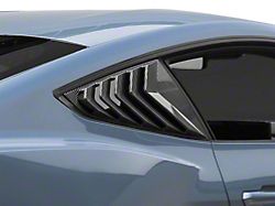 SpeedForm Sport Quarter Window Louvers; Carbon Fiber Appearance (2024 Mustang Fastback)