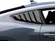 SpeedForm Vintage Quarter Window Louvers; Gloss Black (2024 Mustang Fastback)