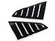 SpeedForm Vintage Quarter Window Louvers; Gloss Black (2024 Mustang Fastback)