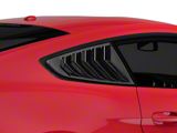 SpeedForm Sport Quarter Window Louvers; Gloss Black (15-23 Mustang Fastback)