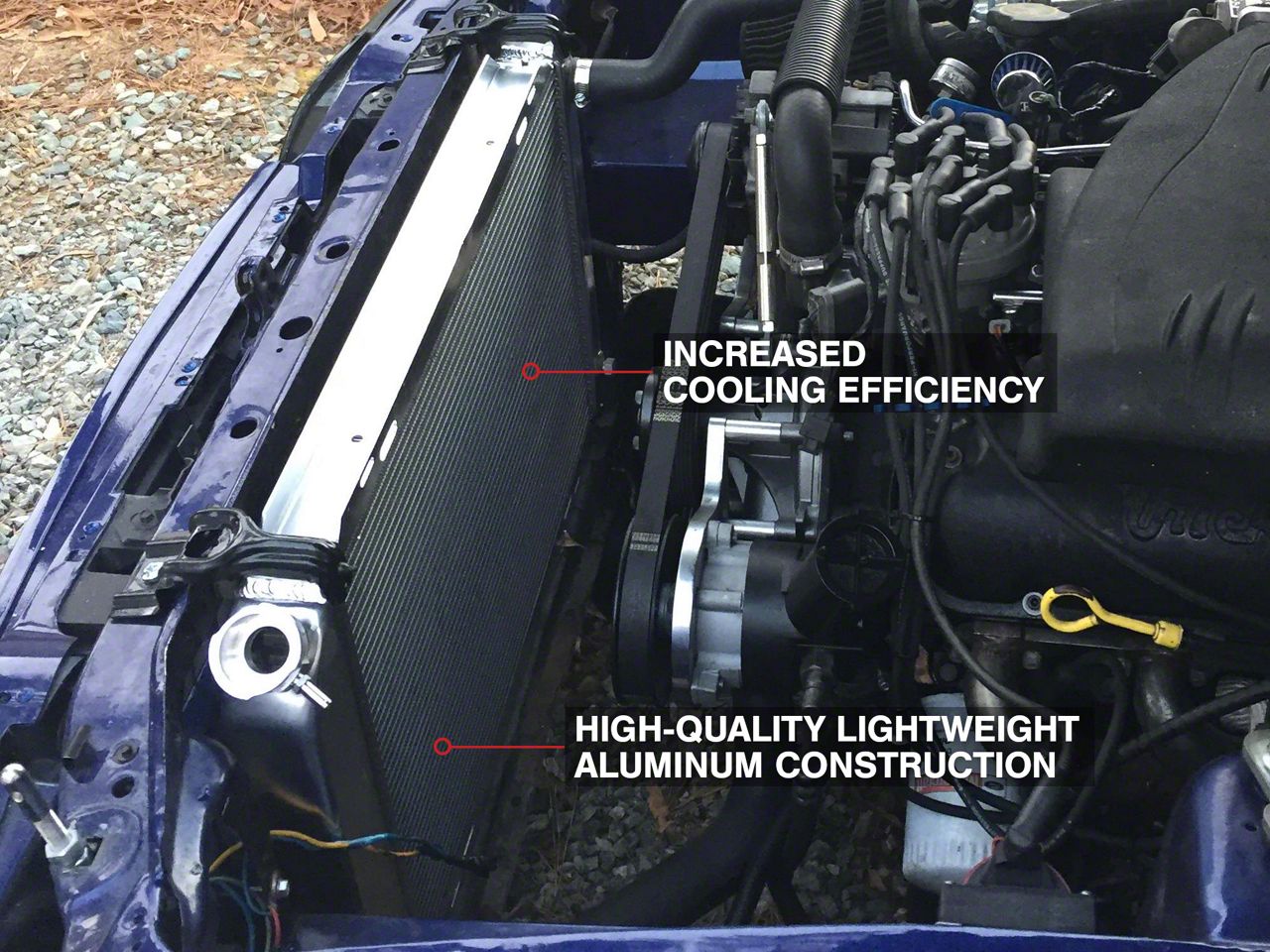 SR Performance Mustang Aluminum Radiator 100529 (79-93 5.0L