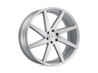 Status Brute Silver with Brushed Machined Face Wheel; 22x9.5 (06-10 Charger)