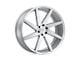 Status Brute Silver with Brushed Machined Face Wheel; 22x9.5 (06-10 Charger)