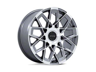 Status Matrix Anthracite Mirrored Wheel; Rear Only; 24x10 (10-15 Camaro)