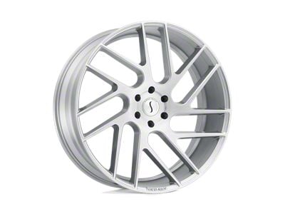 Status Juggernaut Silver with Brushed Machined Face Wheel; 22x9.5; 30mm Offset (16-24 Camaro, Excluding SS w/ 6-Piston Front Calipers & ZL1)