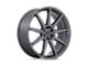 Status Mammoth Matte Anthracite Wheel; Rear Only; 24x10; 35mm Offset (16-24 Camaro, Excluding SS w/ 6-Piston Front Calipers & ZL1)