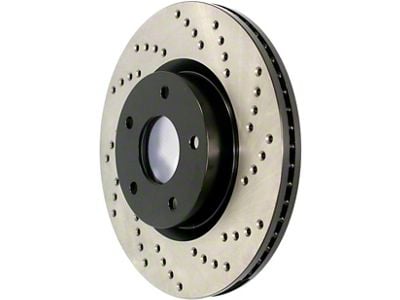 StopTech Sport Cross-Drilled Brake Rotor; Front Driver Side (16-24 Camaro LS & LT w/ Single Piston Front Calipers)