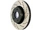 StopTech Sport Cross-Drilled Brake Rotor; Front Driver Side (16-24 Camaro LS & LT w/ Single Piston Front Calipers)