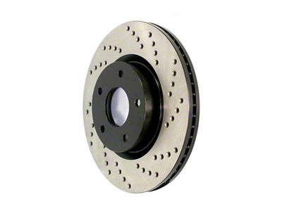 StopTech Sport Cross-Drilled Brake Rotor; Rear Driver Side (16-24 Camaro LS, LT, LT1)