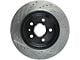 StopTech Sport Drilled and Slotted Rotor; Rear Driver Side (16-24 Camaro LS, LT, LT1)