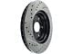 StopTech Sport Drilled and Slotted Rotor; Rear Driver Side (16-24 Camaro LS, LT, LT1)