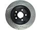 StopTech Sport Drilled and Slotted Rotor; Rear Passenger Side (16-24 Camaro LS, LT, LT1)