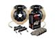 StopTech ST-41 Performance Drilled Coated 2-Piece Rear Big Brake Kit; Black Calipers (10-15 Camaro LS, LT)