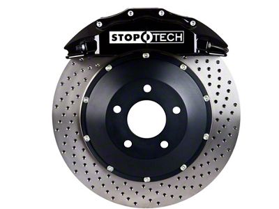StopTech ST-60 Performance Drilled 2-Piece Front Big Brake Kit with 355x32mm Rotors; Black Calipers (10-15 Camaro SS, ZL1)