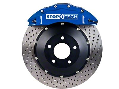 StopTech ST-60 Performance Drilled 2-Piece Front Big Brake Kit with 355x32mm Rotors; Blue Calipers (10-15 Camaro SS, ZL1)
