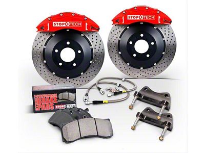 StopTech ST-60 Performance Slotted 2-Piece Front Big Brake Kit with 380x32mm Rotors; Silver Calipers (10-15 Camaro SS)