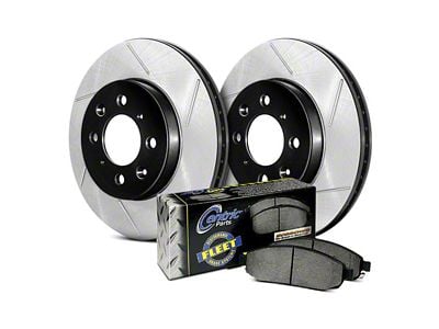 StopTech Truck Axle Slotted Brake Rotor and Pad Kit; Front (95-97 Camaro)