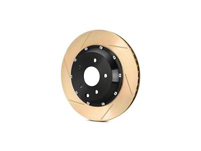 StopTech 2-Piece Zinc Coated AeroRotor and Hat Slotted Rotor; Front Driver Side (12-15 Camaro ZL1)