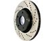 StopTech Sportstop Cryo Sport Drilled Rotor; Front Passenger Side (09-11 V6 Challenger w/ Solid Rear Disc Brakes; 12-23 V6 Challenger w/ Touring Brakes)