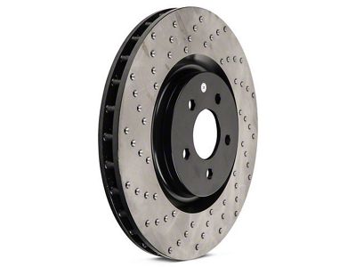 StopTech Sport Cross-Drilled Brake Rotor; Rear Driver Side (06-13 5.7L HEMI & V6 Charger w/ Vented Rear Rotors)