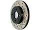 StopTech Sport Drilled and Slotted Rotor; Front Passenger Side (06-14 Charger SRT8; 15-16 6.4L HEMI Charger w/ 4-Piston Front Calipers)