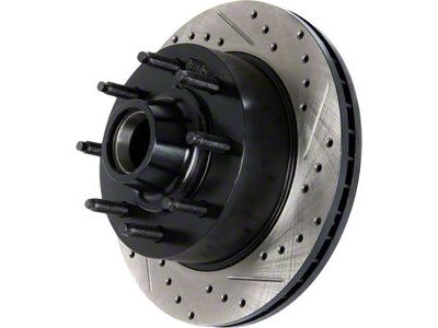 StopTech Sportstop Cryo Drilled and Slotted Rotor; Front Passenger Side (06-14 V6 RWD Charger w/ Solid Rear Disc Brakes; 15-23 V6 RWD Charger)
