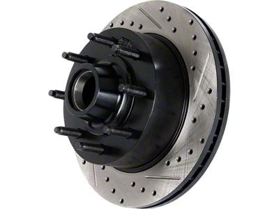 StopTech Sportstop Cryo Drilled and Slotted Rotor; Rear Driver Side (06-14 V6 RWD Charger w/ Solid Rear Rotors; 15-16 V6 RWD Charger)