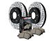 StopTech Street Axle Drilled and Slotted Brake Rotor and Pad Kit; Front (15-16 Charger Pursuit)