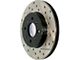 StopTech Sport Drilled and Slotted Rotor; Front Passenger Side (06-13 Corvette C6 427, Grand Sport, Z06 w/o Z07 Brake Package)