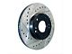 StopTech Sportstop Cryo Drilled and Slotted Rotor; Front Driver Side (05-13 Corvette C6 Base w/ Standard Brake Package)