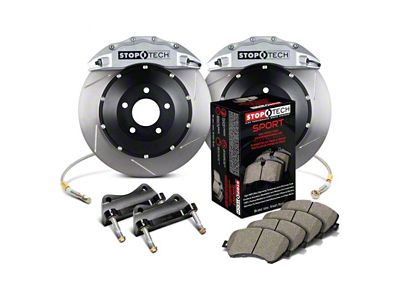 StopTech ST-60 Performance Slotted 2-Piece Front Big Brake Kit with 380x35mm Rotors; Silver Calipers (06-13 Corvette C6)