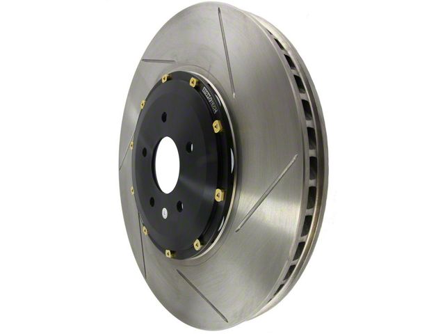 StopTech 2-Piece AeroRotor and Hat Slotted Rotor; Front Passenger Side (13-14 Mustang GT500)