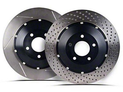 StopTech 2-Piece AeroRotor and Hat Slotted Rotors; Front Pair (13-14 Mustang GT500)