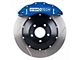 StopTech Performance Slotted 2-Piece Front Big Brake Kit; Blue Calipers (15-23 Mustang, Excluding GT500)