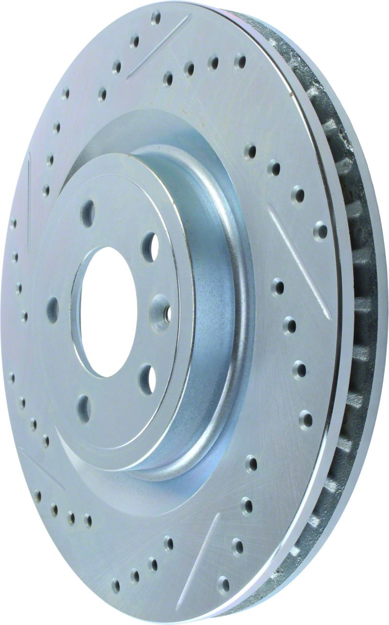 Stoptech Mustang Sport Drilled And Slotted Rotor Front Mustang Gt W O Performance