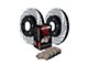 StopTech Sport Axle Slotted and Drilled Brake Rotor and Pad Kit; Rear (11-14 Mustang, Excluding GT500)