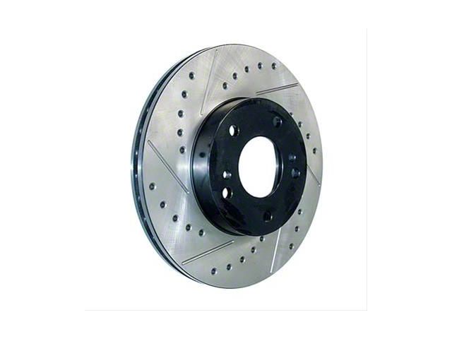 StopTech Sport Cross-Drilled and Slotted Rotor; Front Driver Side (11-14 Mustang GT w/o Performance Pack)
