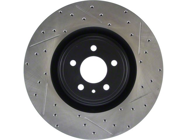 StopTech Sport Drilled and Slotted Rotor; Front Driver Side (13-14 Mustang GT500)