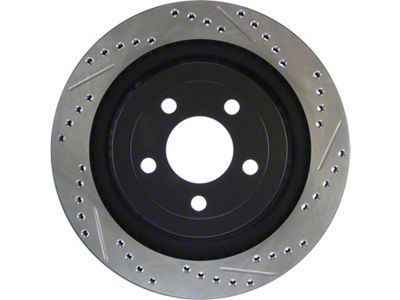 StopTech Sport Drilled and Slotted Rotor; Rear Driver Side (15-23 Mustang GT, EcoBoost w/ Performance Pack)