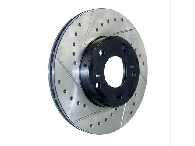 StopTech Sportstop Cryo Drilled and Slotted Rotor; Front Driver Side (13-14 Mustang GT500)