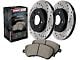 StopTech Street Axle Drilled Brake Rotor and Pad Kit; Front (99-04 Mustang GT, V6)