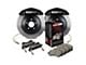 StopTech Touring Drilled 1-Piece Front Big Brake Kit; Black Calipers (15-23 Mustang, Excluding GT500)