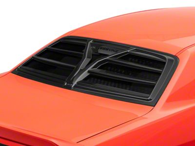 Torch Rear Window Louvers; Gloss Black (08-23 Challenger)