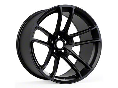 Hellcat Widebody Style Matte Black Wheel; 20x11 (20-23 Charger Widebody)