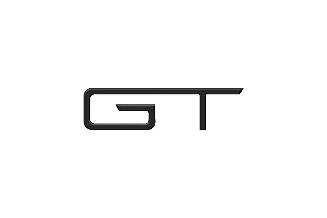 Mustang Rear GT Emblem Inserts; Matte Black (24-25 Mustang GT) - Free ...