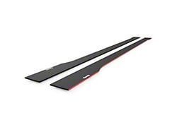 V7R Side Skirt Splitters; Gloss Black Vinyl (15-23 Mustang GT, EcoBoost, V6)